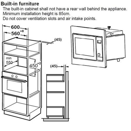 Belling Built-In Combination Microwave Oven - Stainless Steel