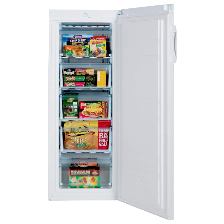 LEC TU55144 55cm 142cm High Upright Freestanding Freezer - White