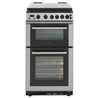 Belling FS50GDOLM 50cm Double Oven Gas Cooker With Lid - Stainless Steel