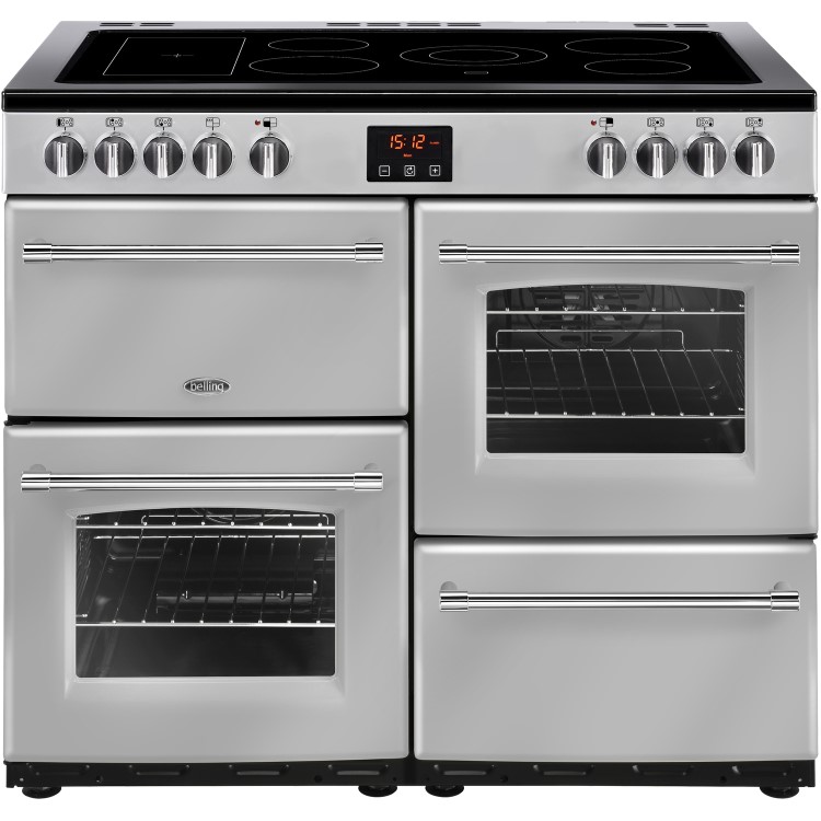 Belling Farmhouse 100E 100cm Electric Range Cooker - Silver