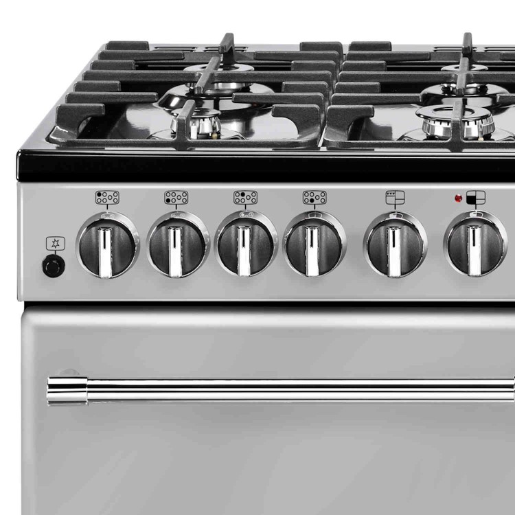 Belling Farmhouse 110DFT 110cm Dual Fuel Range Cooker - Silver