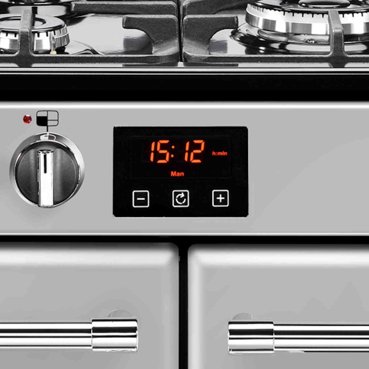 Belling Farmhouse 110DFT 110cm Dual Fuel Range Cooker - Silver