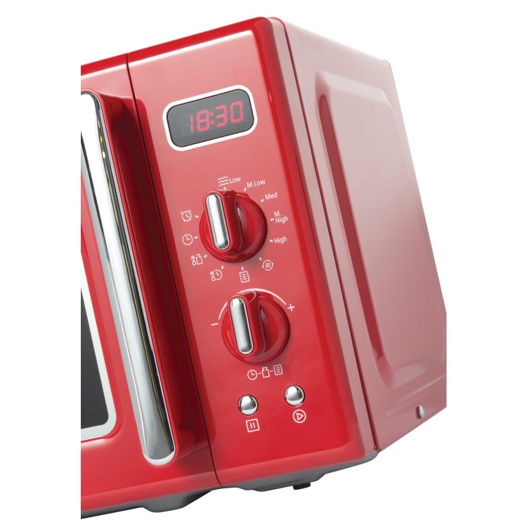 Belling FMR2080S 20L 800W Retro Design Freestanding Microwave in Red