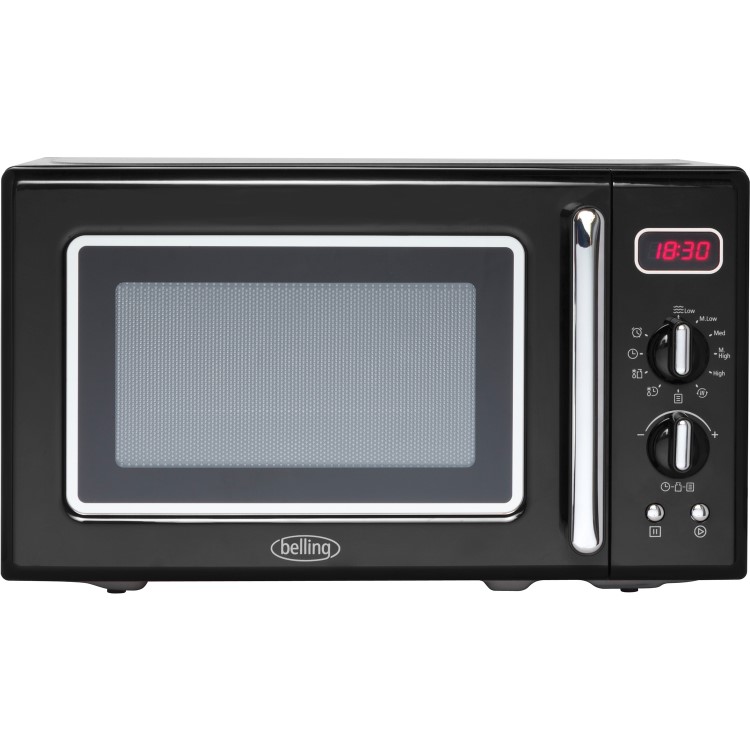 Belling FMR2080S 20L 800W Retro Design Freestanding Microwave in Black