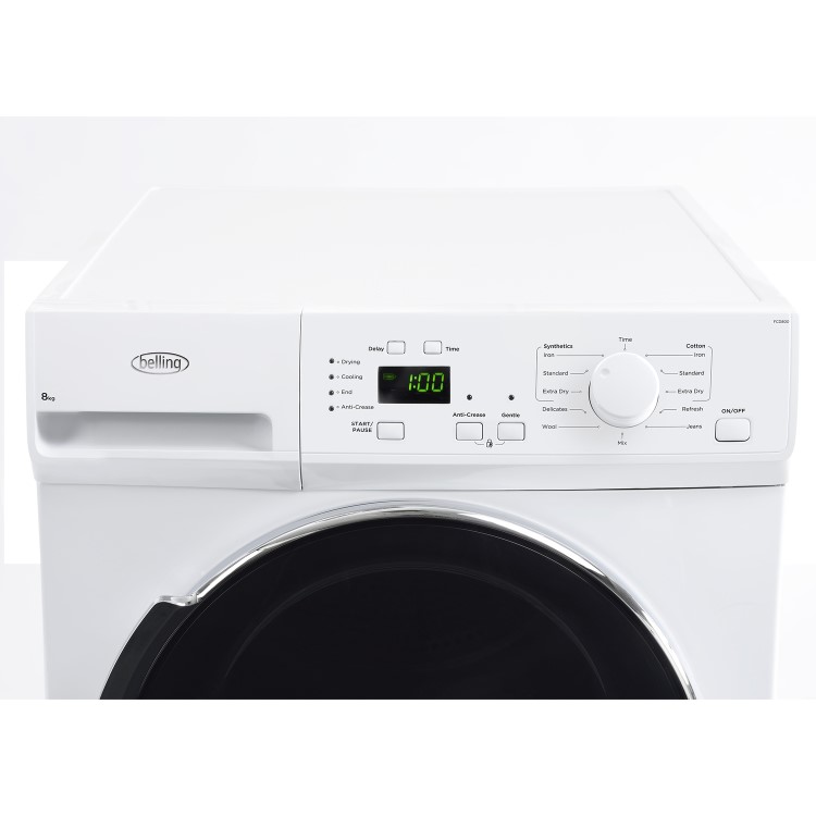 Belling FCD800 8kg Freestanding Condenser Tumble Dryer - White