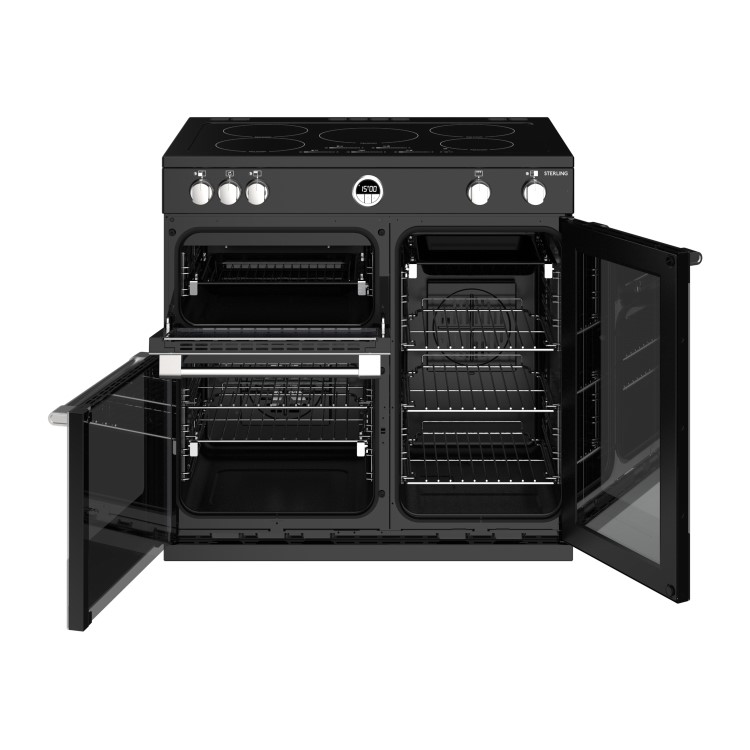 Stoves Sterling S900Ei 90cm Electric Induction Range Cooker - Black