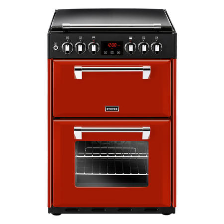 Refurbished Stoves Richmond 600DF 60cm Double Oven Dual Fuel Cooker Red