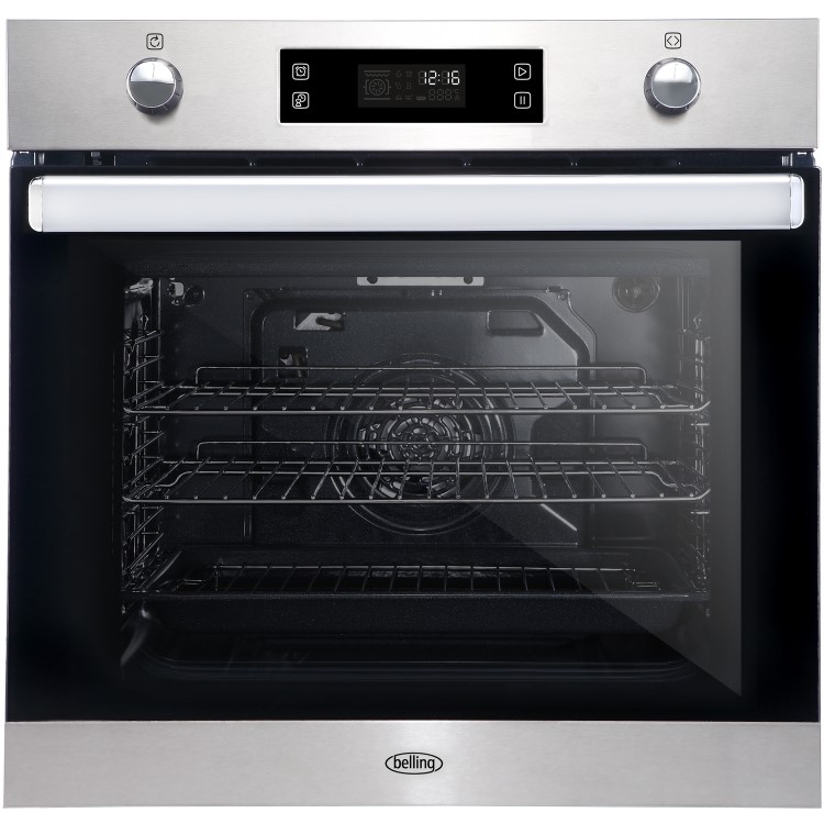 Belling 444444779 BI602MFPY 73L Built-in Multifunction Single Oven With Pyrolytic Cleaning - Stainle