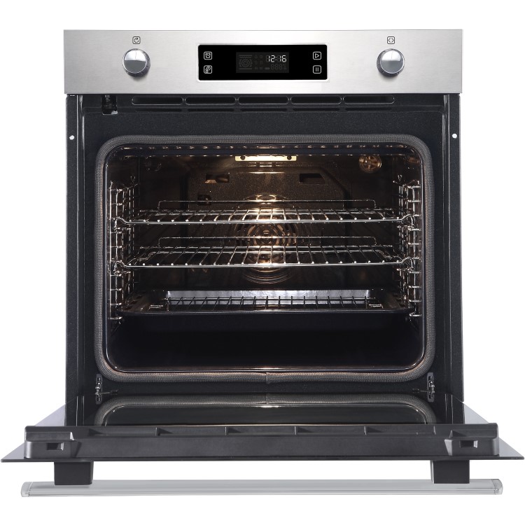 Belling 444444779 BI602MFPY 73L Built-in Multifunction Single Oven With Pyrolytic Cleaning - Stainle