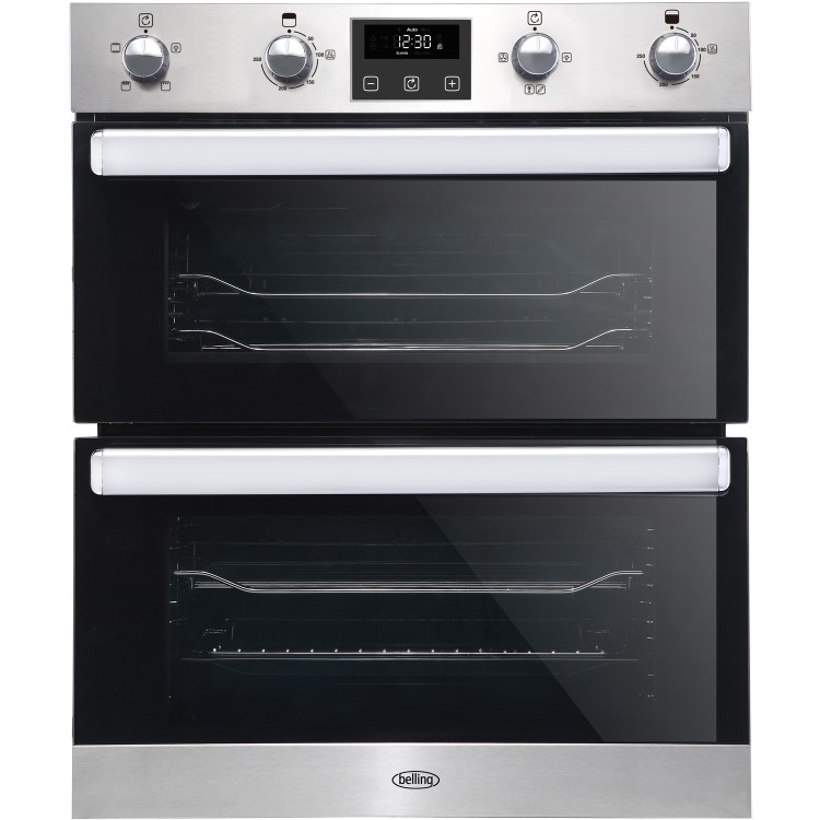 Refurbished Belling BI702FPCT 60cm Double Built Under Electric Oven Stainles Steel