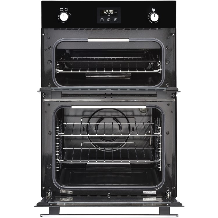 Belling Built In Gas Double Oven - Black