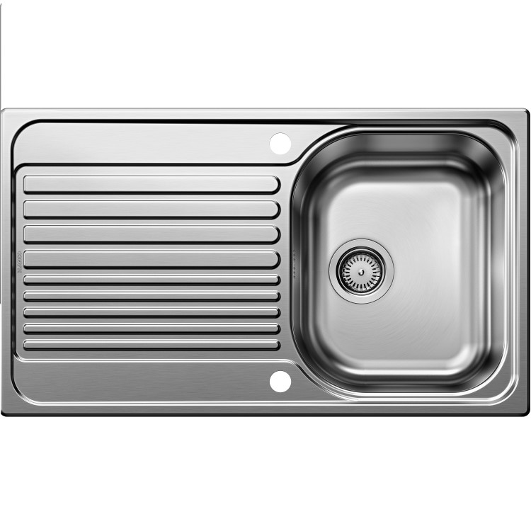 GRADE A1 - Single Bowl Inset Chrome Stainless Steel Kitchen Sink - Blanco Tipo 45-S