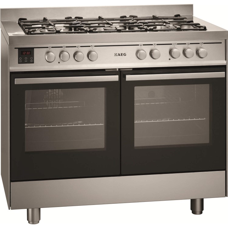 AEG 49190GO-MN 90cm Dual Fuel Multifunction Range Cooker Stainless Steel