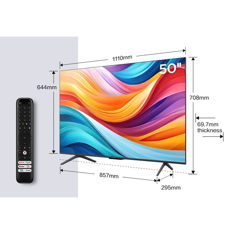 TCL C655K 50 inch Smart 4K Ultra HD Android QLED TV