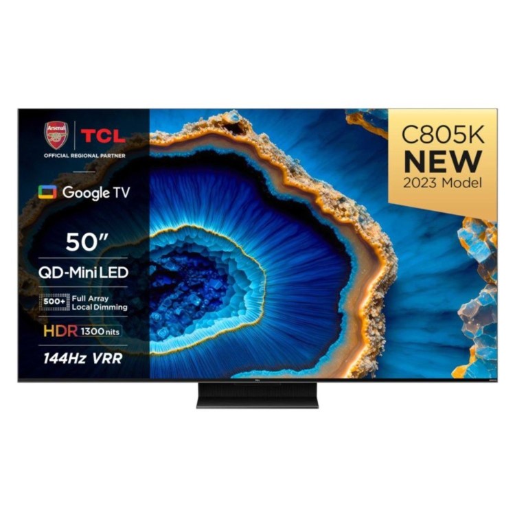 TCL C805K 50 inch Smart Mini LED 4K Ultra HD Google QLED TV