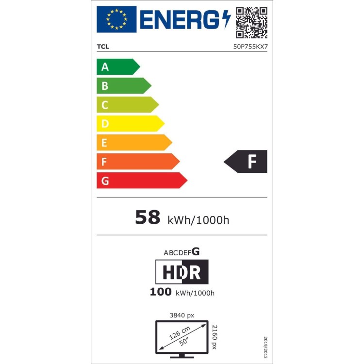 Refurbished TCL P755K 50" 4K Ultra HD with HDR10+ FreeSat LED Smart TV