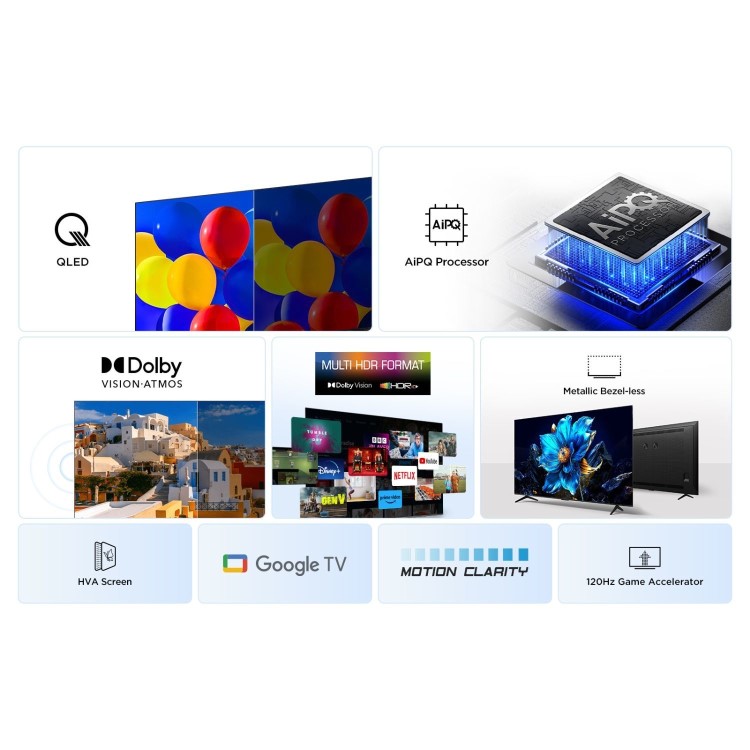 TCL P7K 50 inch 4K QLED HDR Google TV