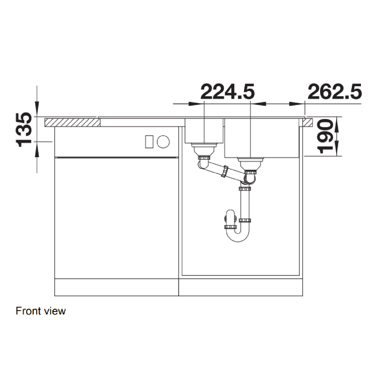 1.5 Bowl White Inset Kitchen Sink - Blanco Legra 45S