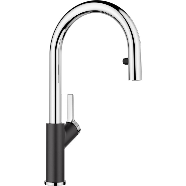 Blanco Black Legra 45S Reversible Composite Kitchen Sink & Carena Pull Out Kitchen Mixer Tap