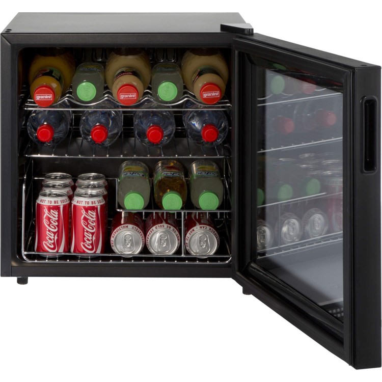 LEC DF50B Black Compact Counter Top Drinks Cooler - Black