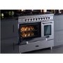 Britannia Q Line 90cm Double Oven Dual Fuel Range Cooker - Stainless Steel