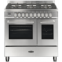 Britannia Q Line 90cm Double Oven Dual Fuel Range Cooker - Stainless Steel