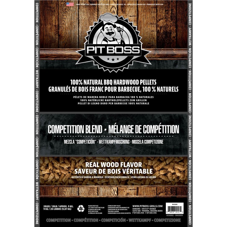 Pit Boss Competition Blend 100% all-natural Hardwood Pellets