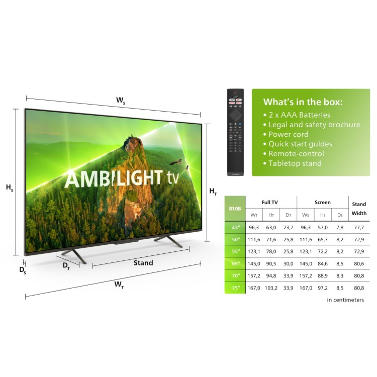 Philips Ambilight PUS8108 65 inch 4K Ultra HD LED Smart TV