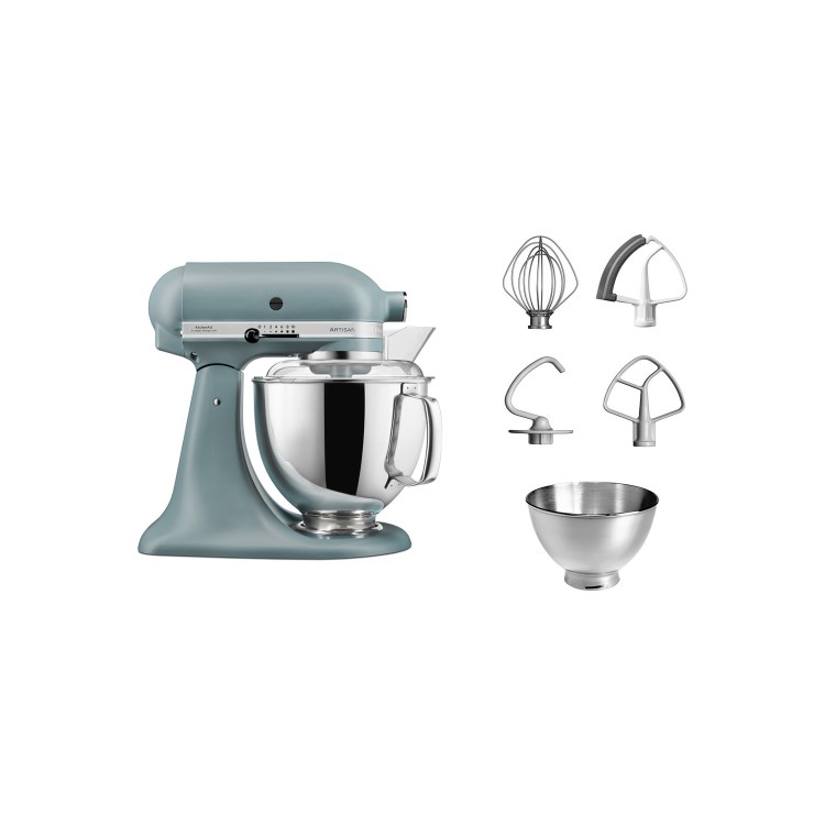 KitchenAid Artisan Stand Mixer with 4.8L & 3L Bowls in Matte Fog Blue