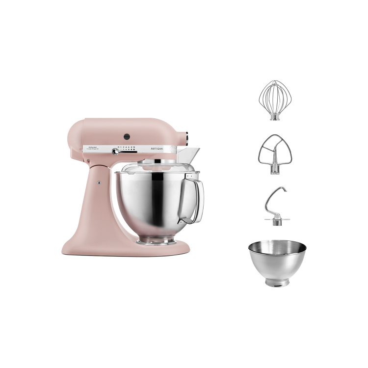 KitchenAid Artisan Stand Mixer with Two-tone 4.8L & 3L Bowls in Pink