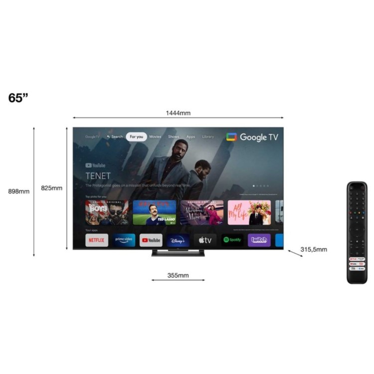 TCL C745K 65 inch Smart 4K Ultra HD Google QLED TV