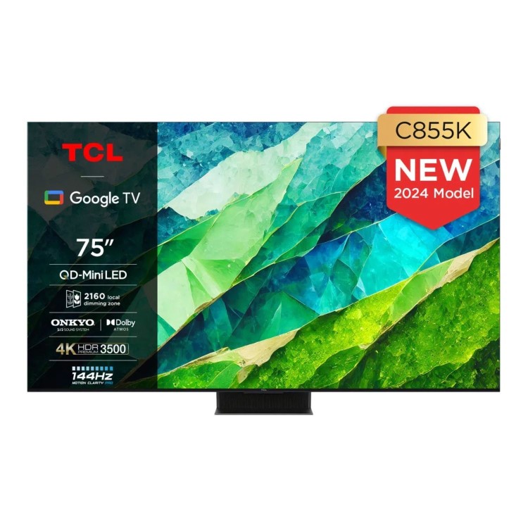 TCL C855K 75 inch Smart Mini LED 4K Ultra HD Google QLED TV