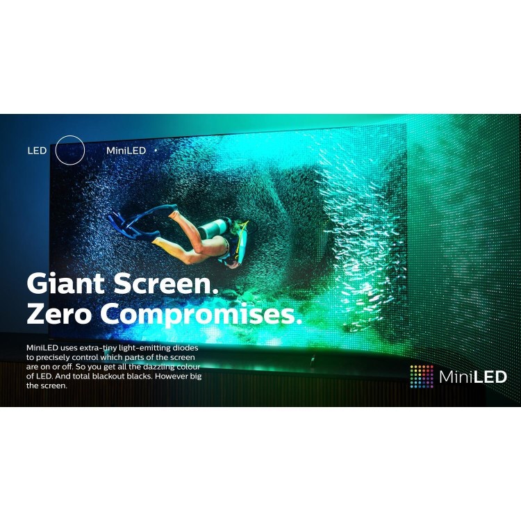 Philips 75" PML9506 4K UHD MiniLED Android TV with 4 sided Ambilight