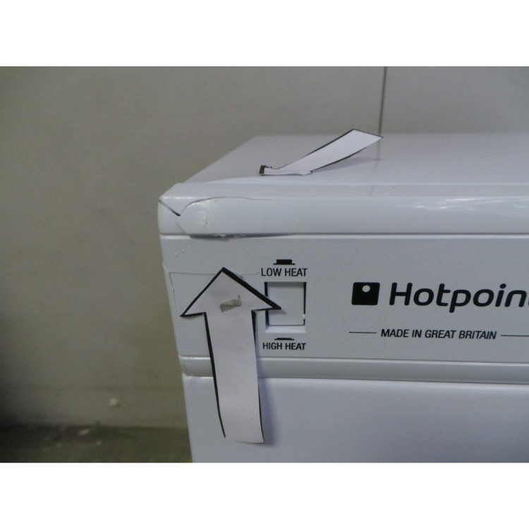 GRADE A3 - Heavy cosmetic damage - Hotpoint V4D01P 4kg Small Vented Tumble Dryer White