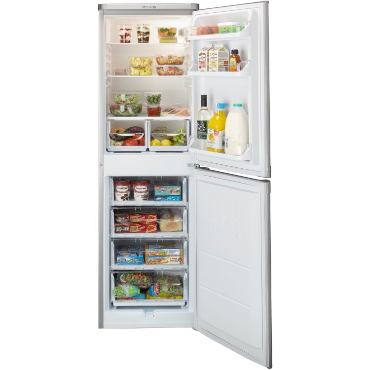 Indesit CAA55SI 55cm Wide 50/50 Split Freestanding Fridge Freezer - Silver