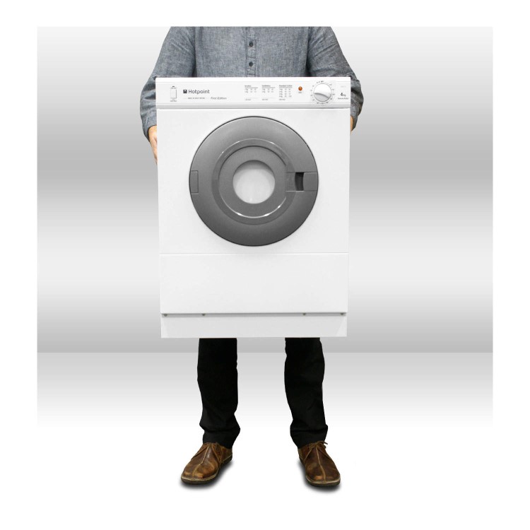 GRADE A1 - Hotpoint V4D01P 4kg Compact Vented Tumble Dryer White