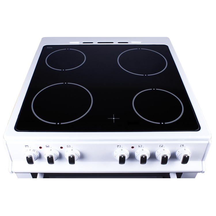 electriQ 60cm Double Oven Electric Cooker - White