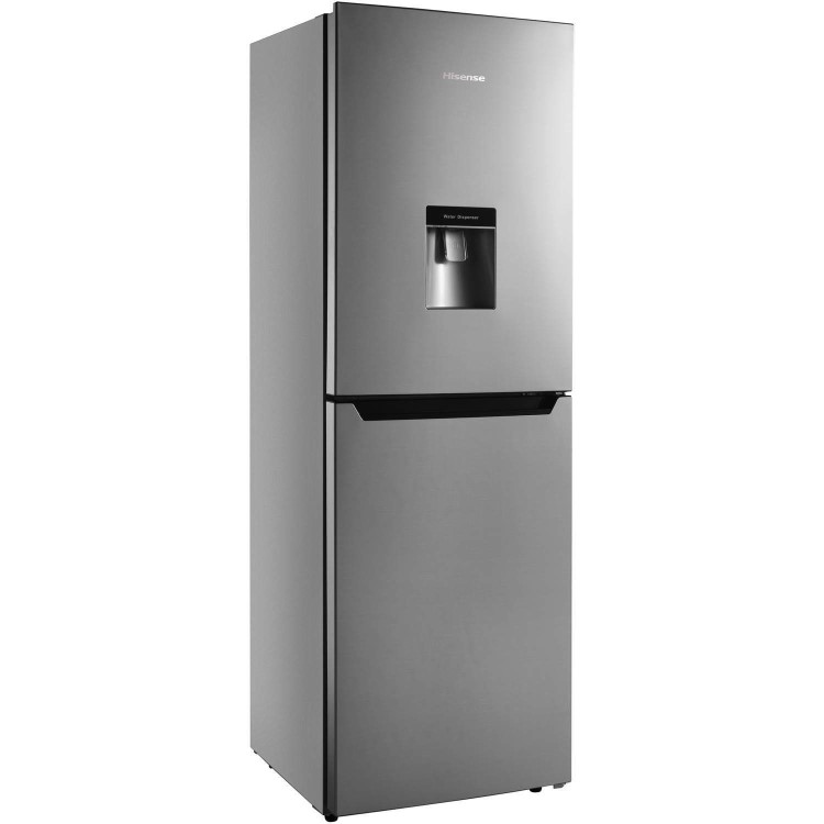 Hisense RB320D4WG1 Freestanding Fridge Freezer With Water Dispenser Silver