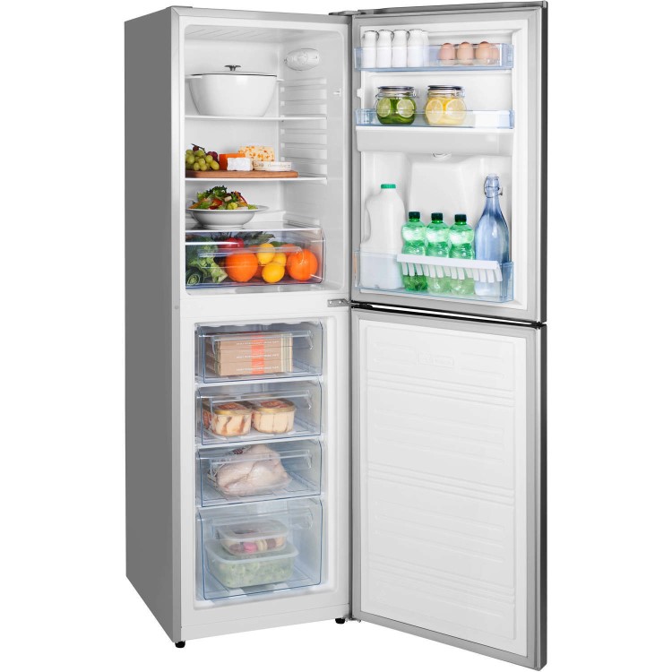 Hisense RB320D4WG1 Freestanding Fridge Freezer With Water Dispenser Silver