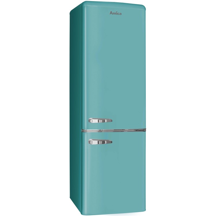 Refurbished Amica FKR29653DEB Freestanding 244 Litre 60/40 Fridge Freezer Blue