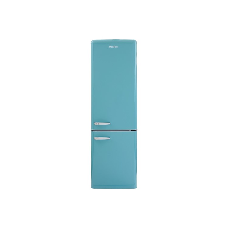 Refurbished Amica FKR29653DEB Freestanding 244 Litre 60/40 Fridge Freezer Blue