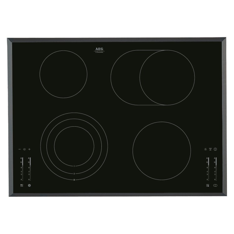 Refurbished AEG HK764070FB 71cm 4 Zone Ceramic Hob with Bevelled Edge