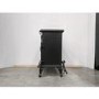 GRADE A2 - AmberGlo Large Electric Stove Fire in Black with Double Doors & Log Fuel Bed