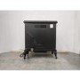 GRADE A2 - AmberGlo Large Electric Stove Fire in Black with Double Doors & Log Fuel Bed