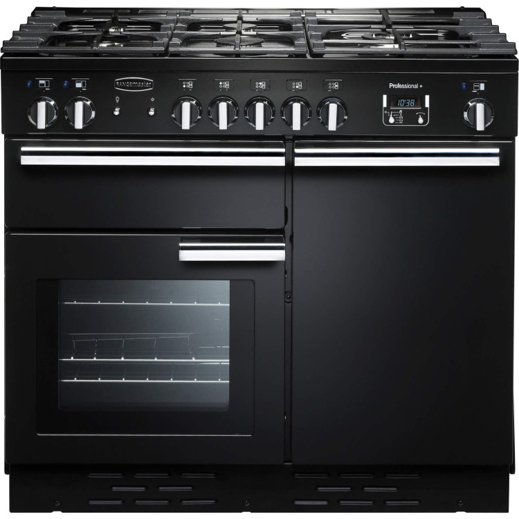 Rangemaster Professional Plus 100cm Dual Fuel Range Cooker - Black