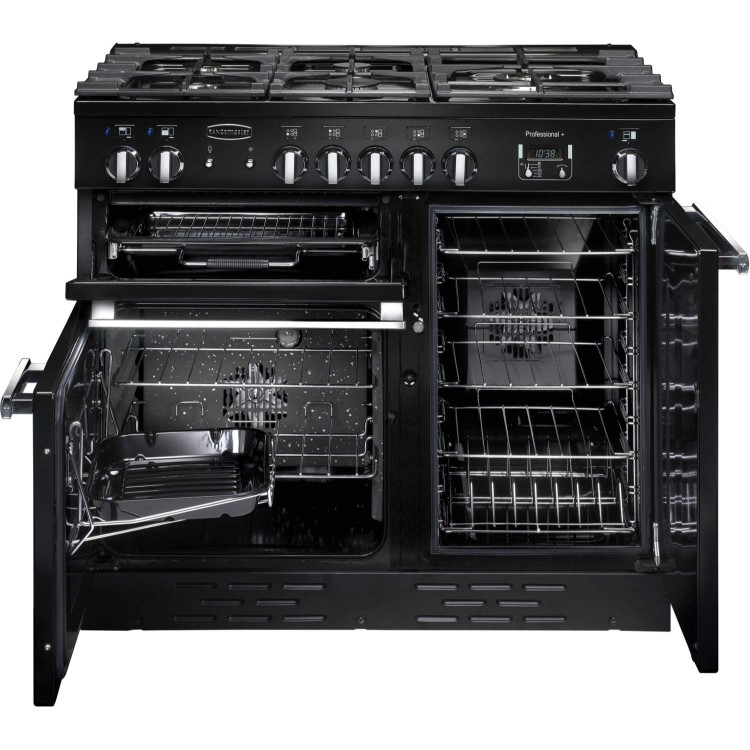 Rangemaster Professional Plus 100cm Dual Fuel Range Cooker - Black