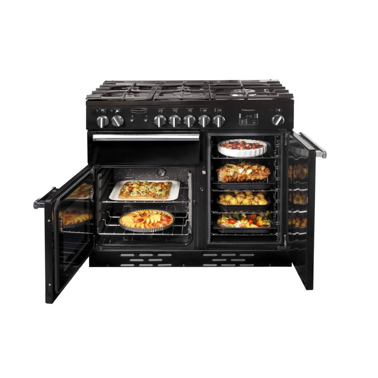 Rangemaster Professional Plus 100cm Dual Fuel Range Cooker - Black