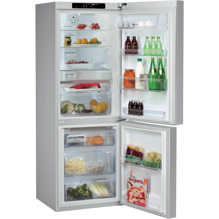 Whirlpool WBA4328NFTS 420 Litre Freestanding Fridge Freezer 70/30 Split Frost Free 70cm Wide - Stainless Steel