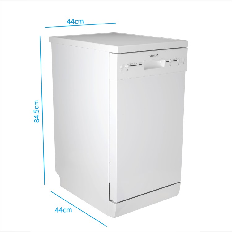 GRADE A2 - electriQ 10 Place Slimline Freestanding Dishwasher - White