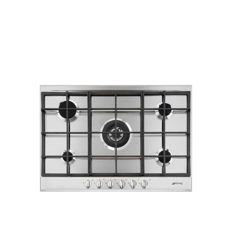 Refurbished Smeg Cucina P272XGH 70cm 5 Burner Gas Hob Stainless Steel